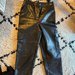 Fake leather pants